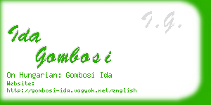 ida gombosi business card